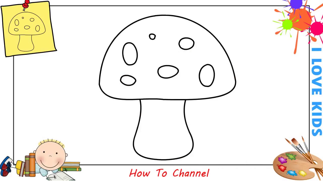 Featured image of post Simple Mushroom Drawing For Kids